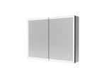 Home Deluxe Led-Spiegel, Schwarz, Metall, 80x60x13.3 cm, Badezimmer, Badezimmerspiegel, Badspiegel