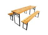 Svita Biertischgarnitur, Braun, Holz, Gartenmöbel, Gartenmöbel-Sets