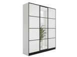 Kier Furniture Kleiderschrank, Weiß, Holzwerkstoff, 156.4x205x39 cm, Schlafzimmer, Kleiderschränke, Drehtürenschränke
