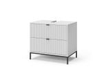 Vicco Waschbeckenunterschrank, Weiß, Holzwerkstoff, 3 Schubladen, Rechteckig, 70x63x45.1 cm, Badezimmer, Badezimmerschränke, Waschbeckenunterschränke