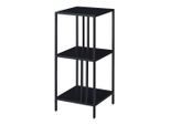 [en.casa] Standregal, Schwarz, Metall, 35x80x35 cm, Wohnzimmer, Regale, Bücherregale