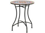 Outsunny Gartentisch,, Rot, Keramik, 60x71x60 cm, Gartenmöbel, Gartentische, Beistelltische outdoor