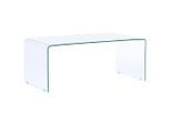 Beliani Couchtisch, Transparent, Glas, Rechteckig, 100x40x50 cm, Wohnzimmer, Wohnzimmertische, Couchtische