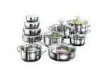 Karcher Topfset, Silber, Metall, Rund, geschmacksneutral, Kochen, Töpfe, Topfsets