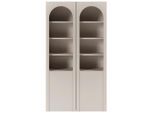 Selsey Vitrine, Kaschmir, Holzwerkstoff, 12 Fächer, Rechteckig, 100x180x33 cm, Wohnzimmer, Wohnwände, Vitrinenschränke
