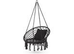 Luverno Hängesessel, Schwarz, Textil, 1-Sitzer, Rund, 80x38x80 cm, Gartenmöbel, Hängesessel