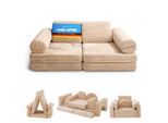 Bestlivings Kindersofa, Beige, Textil, 3-Sitzer, Füllung: Schaumstoff, einzeln stellbar, 72x50x144 cm, Oeko-Tex® Standard 100, Kinderzimmer & Jugendzimmer, Kindermöbel, Kindersitzmöbel & Kindertische, Kindersessel & Kindersofas