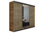 Kier Furniture Schiebetürenschrank, Honigeiche, Holzwerkstoff, 200x205x59 cm, Schlafzimmer, Kleiderschränke, Schwebetürenschränke