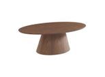 Vente-Unique Couchtisch, Dunkelbraun, Holz, Uni, Oval, 120x40x60 cm, Wohnzimmer, Wohnzimmertische, Couchtische