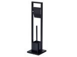 Idimex Toilettengarnitur, Schwarz, Metall, Mode, Rechteckig, 18x75x18 cm, Badaccessoires