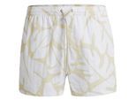 Boss Bari Abstract zwemshort voor heren (Wit)