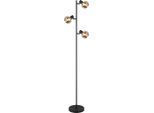 James Wood , Schwarz , Metall, Glas , 23x154x25 cm , Schnurschalter, schwenkbar, verstellbare Spotlights ,