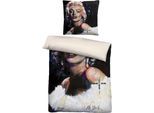 Wendebettwäsche "561801 Marilyn Monroe - Sid Maurer", grau (titanium), B/L: 155cm x 220cm, 1 Stk., 1 Stk., Microfaser, B/L: 80cm, 2 Stk., Microfaser, Obermaterial: 100% Polyester, CASTELL - MARKENBETTWÄSCHE, Bettwäsche, Wendebettwäsche, feiner Glanz + weicher Griff, pflegeleicht, ganzjährig einsetzbar, RV