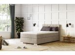 Boxspringbett COTTA "Simba erhältlich in verschiedenen Breiten, Farben und Härtegraden", grau (platinum), L:209cm, Komplettbetten, Boxspringbett, Bezugsstoff: Struktur fein