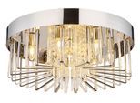 GLOBO LIGHTING Deckenleuchte "KIRINA", verchromt, Ø 60cm H: 27cm, 1 Stk., Leuchten, Deckenlampe Wohnzimmer-Leuchte Schlafzimmer-Leuchte Flur Küche, Deckenleuchte