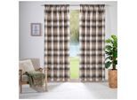 Vorhang WECKBRODT "Kilian", braun (creme, mocca), B:140cm H:245cm, Polyester, Gardinen, Vorhang, Gardine, Store, Dekoschal, blickdicht
