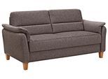 2,5-Sitzer HOME AFFAIRE "Palmera, B: 179 cm", braun, B:179cm H:89cm T:89cm, 100% Polyester;Struktur (100% Polyester);Luxus-Microfaser in Lederoptik (100% Polyester), Sofas, 2 5-Sitzer, mit Federkern