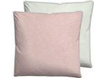 Kissenbezug BIBERNA "HERMAL Melange Flanell uni, mit Reißverschluss, Wendekissenbezug", rosa (rose), B:80cm L:80cm, Flanell, Obermaterial: 100% Baumwolle, Kissenbezüge, Kissenbezug, Feinflanell, Made in Germany zertifiziert, kuschelig weich, mit Paspel
