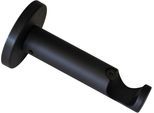 Wandträger "Träger offen für Ø 20 mm", schwarz (schwarz, matt), SCHÖNER WOHNEN-KOLLEKTION, Gardinenstangenhalterungen, Wandträger, Serie Einzelprogramm Leon Ø 20 mm