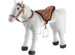 Stehpferd HEUNEC "Sabrina stehend, Größe ca. 90 cm", weiß, Stehtiere, KinderB:30cm H:75cm L:90cm, Synthetik, Stehpferd, mit Sound, B:30cm H:75cm L:90cm