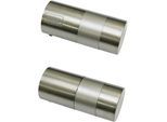 Gardinenstangen-Endstück "Zylinder für Ø 20 mm", silber (edelstahl, optik, silber, matt), 2 Stk., SCHÖNER WOHNEN-KOLLEKTION, Gardinenstangenendstücke, Gardinenstangen-Endstück, Serie Einzelprogramm Leon Ø 20 mm