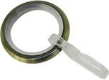 Gardinenring GARDINIA "Memphis", grau (messingfarben), 10 Stk., Metall, Gardinenbefestigungen, Serie Einzelprogramm Memphis Ø 16 mm