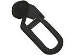 Gardinenring GARDINIA "Rollringe Thasos", schwarz, 20 Stk., Kunststoff, Gardinenbefestigungen, Gardinenring, für Gardinenstangen Ø 19/22 mm
