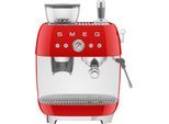 SMEG Espressomaschine "EGF03CREU", rot, B:44,3cm H:44,3cm T:34cm, Kaffeemaschinen, mit integrierter Kaffeemühle, Espressomaschine