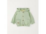 Sweatshirt MINIBANDA "BABY BOY SWEATER", Jungen, Gr. 24, sage grün, 100% Baumwolle, Sweatshirts Sweatshirt