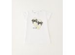 T-Shirt IDO "BABY GIRL SUMMER T-SHIRT", Mädchen, Gr. 3A, optical weiß, 100% Baumwolle, Shirts T-Shirt
