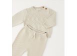 Shorts IDO "BABY BOY TWO PIECES SET", Mädchen, Gr. 3, EURO-Größen, beige, 100% Baumwolle, Hosen Shorts