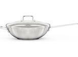 Wok HANSEATIC "DAILY, Ø ca. 32 cm, mit Antihaftbeschichtung", silberfarben, Ø:32cm, Pfannen, Wok, für alle Herdarten, Induktion