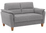 2-Sitzer HOME AFFAIRE "Palmera, B: 149 cm", silber, B:149cm H:89cm T:89cm, 100% Polyester;Struktur (100% Polyester);Luxus-Microfaser in Lederoptik (100% Polyester), Sofas, 2-Sitzer, mit Federkern