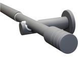 Gardinenstange GARDINIA "Set Ø 16/19 mm" Gr. 2, grau, L:340cm Ø:19mm, Gardinenstangen, Gardinenstange, 1-Lauf