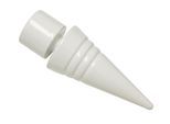 Gardinenstangen-Endstück GARDINIA "Spitze" Gr. 1, weiß, B:2cm, Gardinenstangenendstücke, Gardinenstangen-Endstück, Serie Einzelprogramm Chicago Ø 20 mm