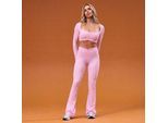 MP Damen Tempo Cropped Ruched Top – Cosmo Pink - S