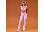 MP Damen Tempo Ruched Front Flared Leggings – Cosmo Pink - S