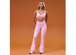 MP Damen Tempo Ruched Front Flared Leggings – Cosmo Pink - M
