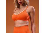 MP Damen Tempo Seamless Sport-BH mit geraffter Front – Sunset - S