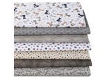 Patchwork- und Quiltpaket "Katzen", braun-color