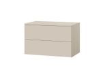 mzm24 Waschtischunterschrank, Kaschmir, Holzwerkstoff, Uni, 2 Schubladen, Rechteckig, 80x50x45 cm, Badezimmer, Badezimmerschränke, Waschbeckenunterschränke