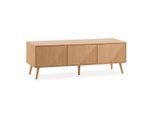 VS Venta-stock Tv-Element, Honigeiche, Holzwerkstoff, Rechteckig, 130x45x40 cm, Wohnzimmer, Wohnwände, Lowboards, Lowboards stehend