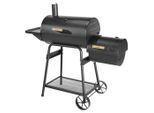 Taino Smoker, Schwarz, Metall, 132x118x56 cm, Grills & Outdoor-Küchen, Holzkohlegrills