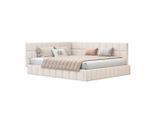Okwish Polsterbett, Beige, Textil, 160x200 cm, Schlafzimmer, Betten, Polsterbetten