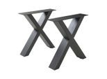 [en.casa] Tischgestell-Set, Schwarz, Metall, 40x42x10 cm, Esszimmer, Tische, Esstische, Tischsysteme, Tischgestell