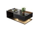 Flieks Couchtisch, Schwarz, Holz, 55x32.5x105 cm, Wohnzimmer, Wohnzimmertische, Couchtische