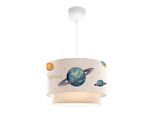 lux.pro Hängeleuchte, Weiß, Textil, 30x70x30 cm, Lampen & Leuchten, Innenbeleuchtung, Kinderzimmerlampen