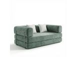 Coco Living Schlafsofa, Salbeigrün, Textil, 2-Sitzer, Rechteckig, 180x70x100 cm, Wohnzimmer, Sofas & Couches, Schlafsofas