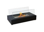 Purline Bioethanol-Kamin, Schwarz, Glas, 35x15x18 cm, Kleinmöbel, Kamine & Zubehör, Kaminöfen