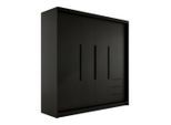 A&J MöbelLand Drehtürenschrank, Schwarz, Holzwerkstoff, 200x215x59.5 cm, Schlafzimmer, Kleiderschränke, Drehtürenschränke